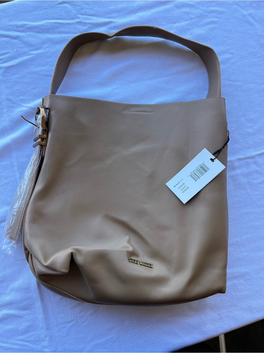 Steve Madden Beige Taupe Shoulder Hobo Bag